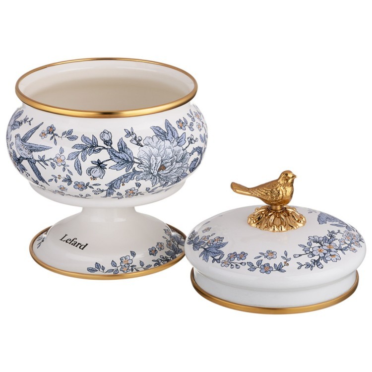 Сахарница lefard эмалированная на ножке, серия royal garden, 0,85л Lefard (950-678)