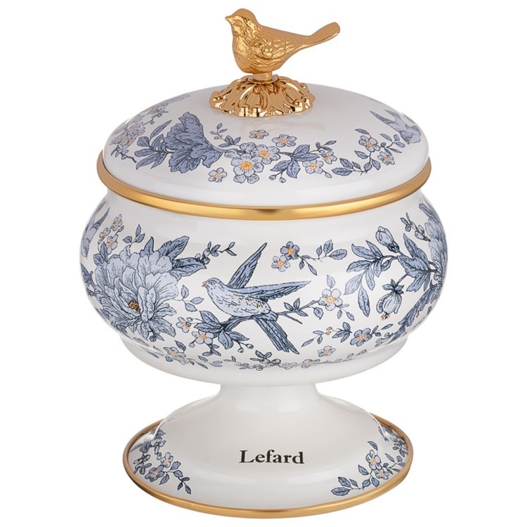 Сахарница lefard эмалированная на ножке, серия royal garden, 0,85л Lefard (950-678)