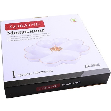 Менажница фарфор 4секц 29х29х4,5 LR (60039) Менажница фарфор 4секц 29х29х4,5 LR (60039)