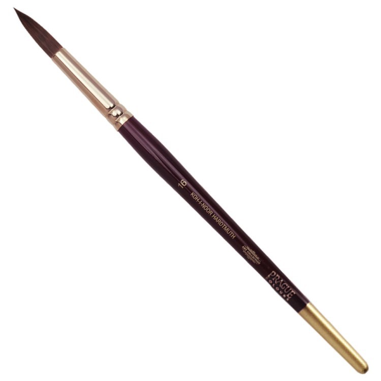 Кисть художественная KOH-I-NOOR белка, круглая, №16, короткая ручка 9935016017BL (65048)
