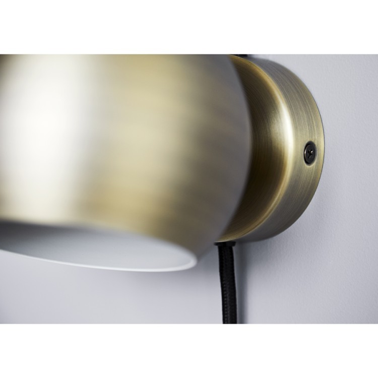 Лампа настенная ball, D12 см, хром в глянце, черный шнур (70080)