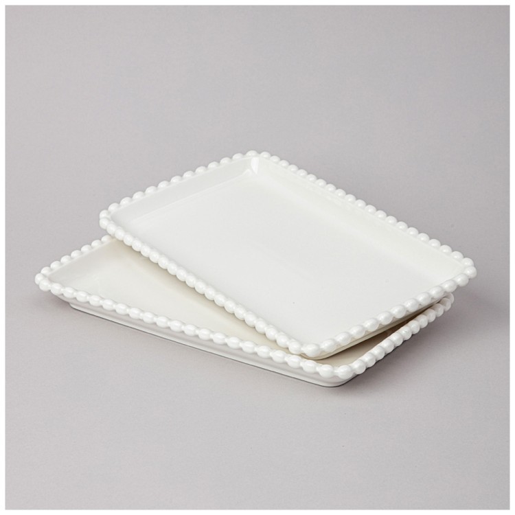 Набор блюд lefard "pearl" прямоуг. 2 шт. 25*14,5*2,5 см Lefard (761-100)