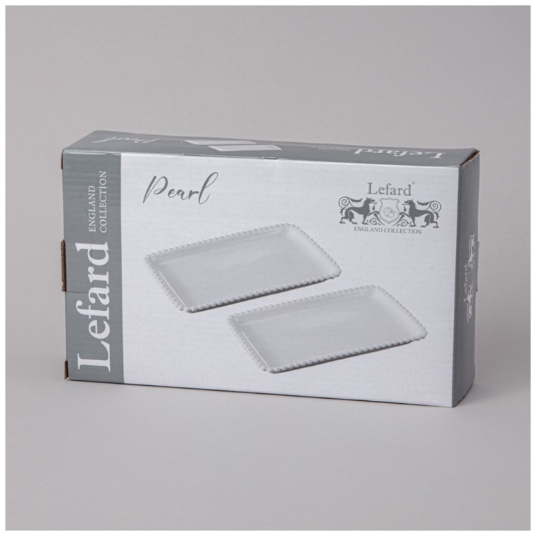 Набор блюд lefard "pearl" прямоуг. 2 шт. 25*14,5*2,5 см Lefard (761-100)