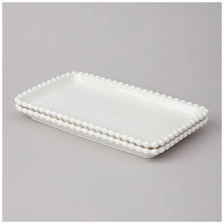 Набор блюд lefard "pearl" прямоуг. 2 шт. 25*14,5*2,5 см Lefard (761-100)