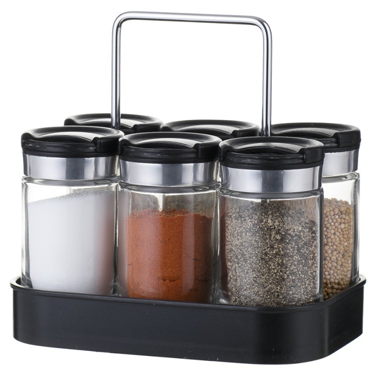 Набор из 6 банок для специй с подставкой spice box, 100 мл (74685) Набор из 6 банок для специй с подставкой spice box, 100 мл (74685)