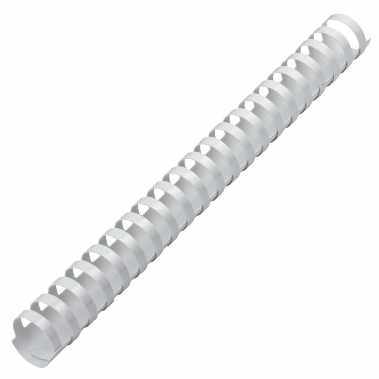 Пружины пластик. для переплета к-т 50 шт. 28 мм (для сшив. 201-240 л.) белые Brauberg 530817 (1) (89934)