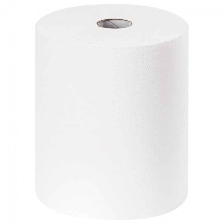 Полотенца бумажные рулонные 200 м Laima (H1) Advanced 1-слойные белые к-т 6 рул 112503 (1) (89365)