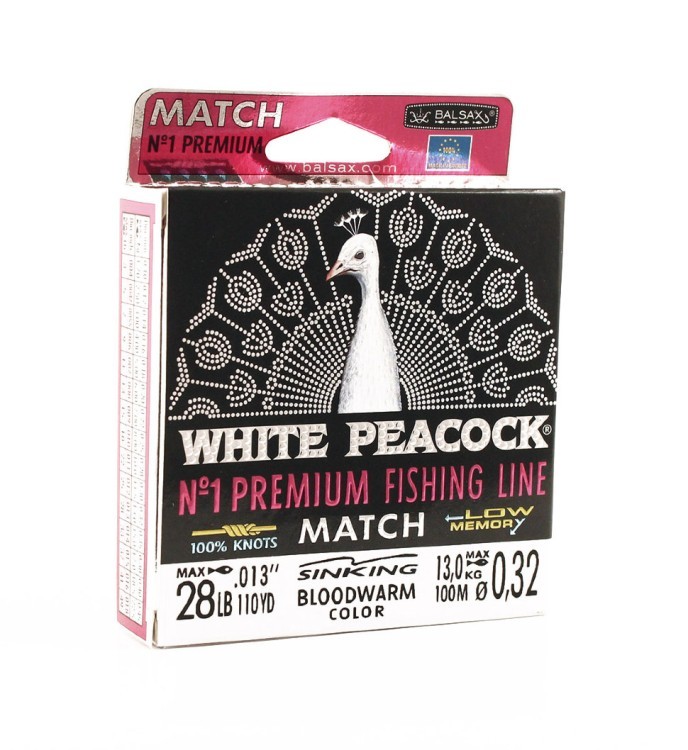 Леска Balsax White Peacock Match Box 100м 0,32 (13,0кг) (58721)