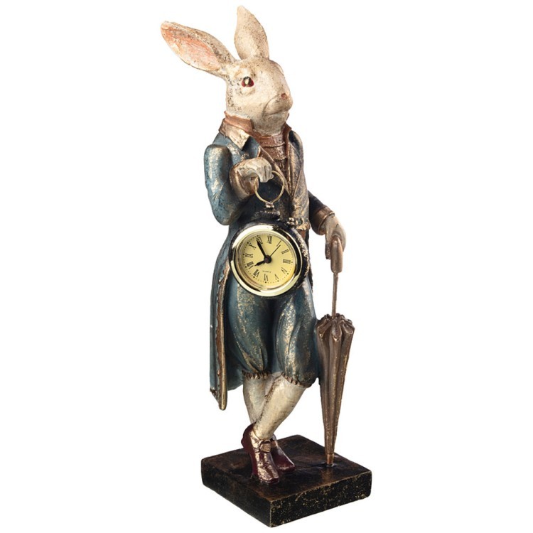 Фигурка с часами  "английская коллекция "кролик" 11*10*35 см Lefard (774-129)