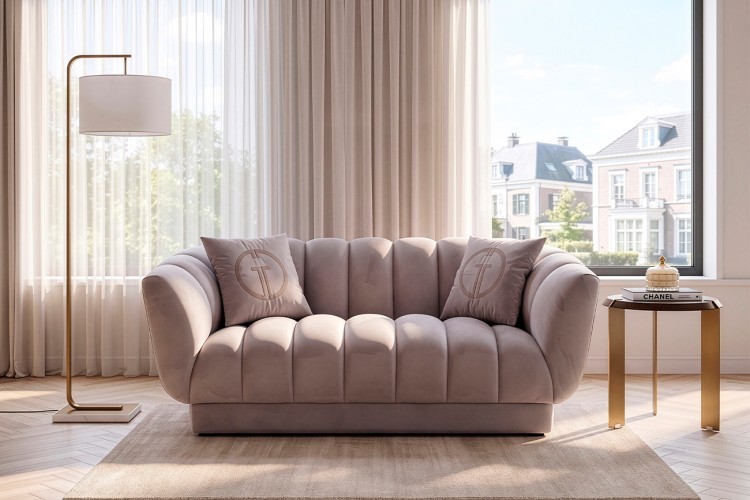 Диван Фабио(Fabio) двухмест. велюр бежевый Colt1001-SERROS 182*95*72см (TT-00012598)