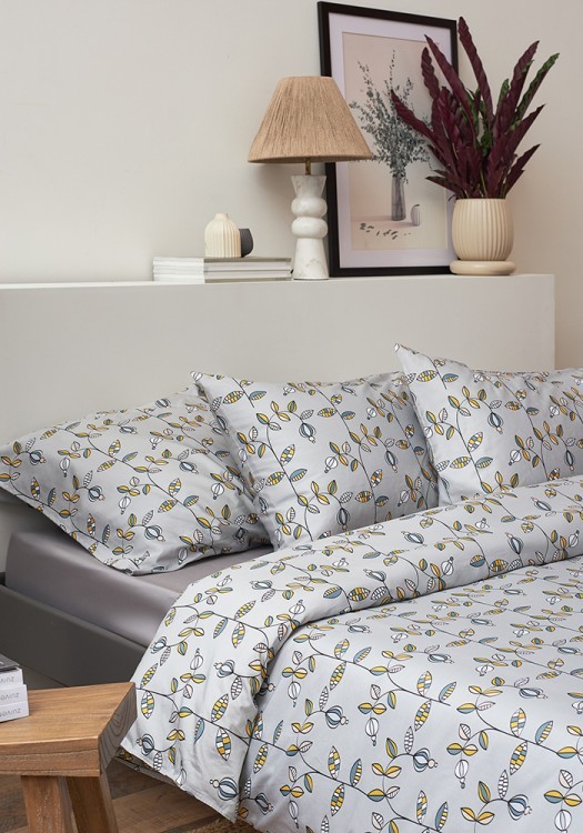 Комплект постельного белья "Ягоды тайги" из премиального сатина из коллекции russian north, 150х200 см (78452)