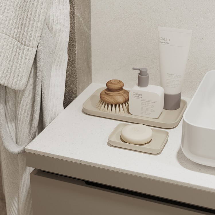 Подставка для ванных принадлежностей slim, светло-серая, большая (78878)
