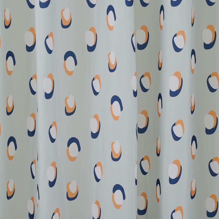 Штора для ванной мятного цвета с принтом sun spots  из коллекции wild, 180х200 см (68460)