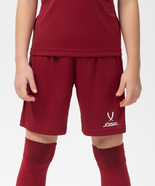 Шорты игровые JOGEL CAMP Classic Shorts, гранатовый/белый, детский (702573)