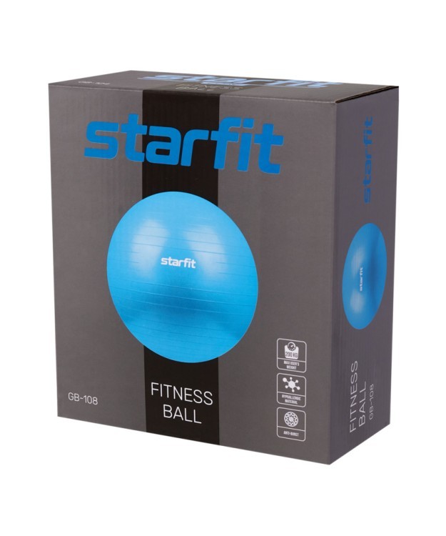 Фитбол Starfit GB-108 антивзрыв, 900 гр, желтый пастель, 55 см (1747177) Фитбол Starfit GB-108 антивзрыв, 900 гр, желтый пастель, 55 см (1747177)
