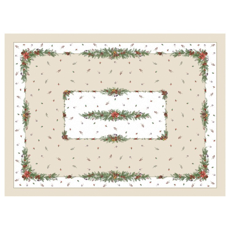 Скатерть 110х140 cm прямоугольная, "celebration", цвет: бежевый, tm lefard, полиэстер 100% (кор=34шт (986-001-18) 