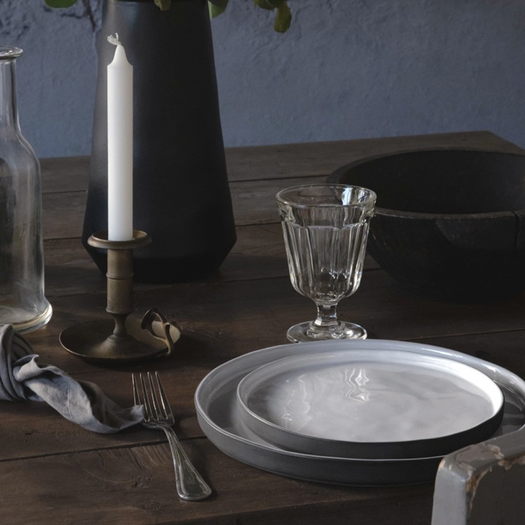 Тарелка 1LOP241e-WHI(1LOP241e-01116I), 24 см, керамика, Grey/white, Costa Nova