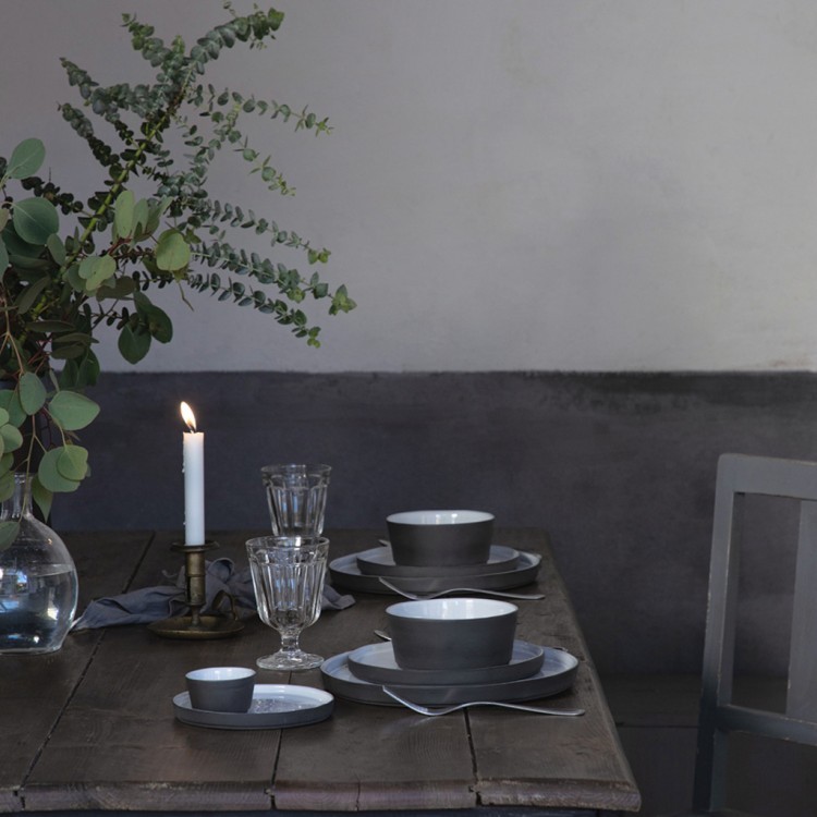 Тарелка 1LOP241e-WHI(1LOP241e-01116I), 24 см, керамика, Grey/white, Costa Nova