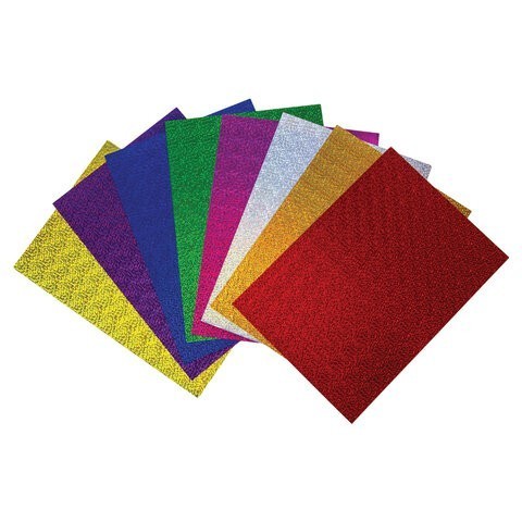 Картон цветной голографический Brauberg А4 8 листов 8 цветов 230 г/м2 124755 (3) (87130)
