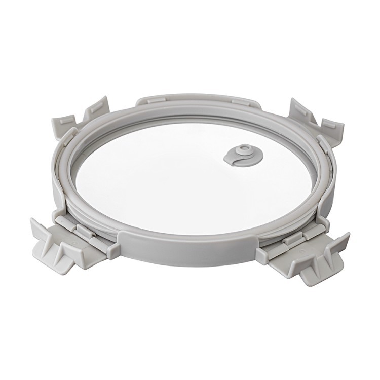 Контейнер для запекания и хранения круглый click glass, 650 мл, светло-серый (77788)