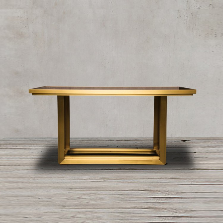 Консоль Z0269, стекло, нержавеющая сталь, matte gold, ROOMERS FURNITURE