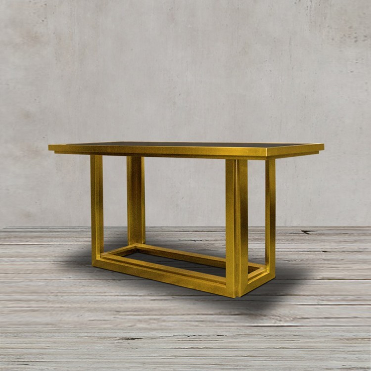 Консоль Z0269, стекло, нержавеющая сталь, matte gold, ROOMERS FURNITURE