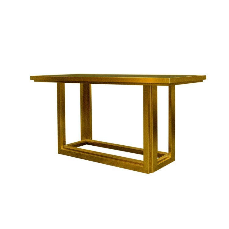 Консоль Z0269, стекло, нержавеющая сталь, matte gold, ROOMERS FURNITURE