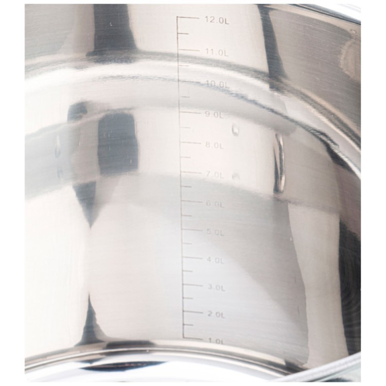 Кастрюля agness со стеклянной крышкой  нержавеющая сталь 30*23cm, 16 л Agness (936-019)