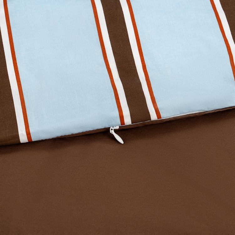 Комплект постельного белья из перкаля голубого цвета из коллекции stripes, 150х200см (80907)
