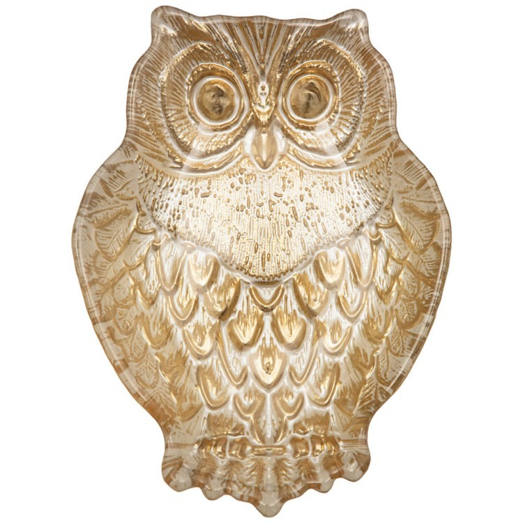 Блюдо "owl" gold 17х12х3,5 см без упаковки (мал 16шт) АКСАМ (339-071)