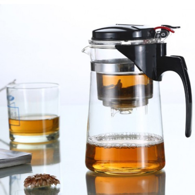 Чайный инфузер SAG-10, 9.15, Боросиликатное стекло, пластик, clear/black, SAMADOYO