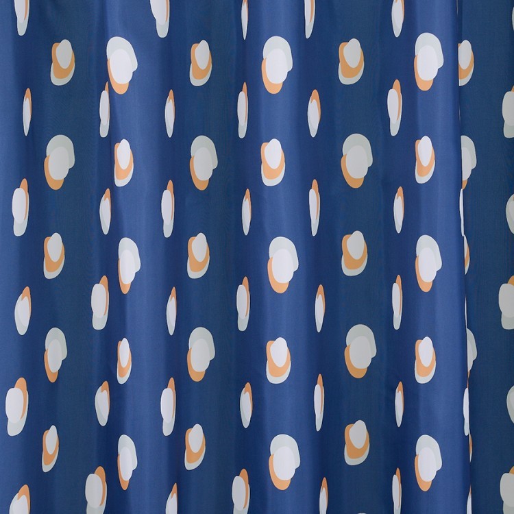 Штора для ванной темно-синего цвета с принтом sun spots  из коллекции wild, 180х200 см (68462)