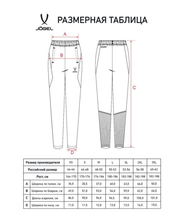 Брюки тренировочные с карманами JÖGEL PREMIER PerFormDRY Training Pants, черный (2122495)