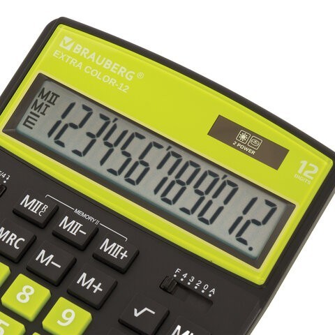 Калькулятор настольный Brauberg Extra Color-12-BKLG 12 разрядов 250477 (1) (86029)