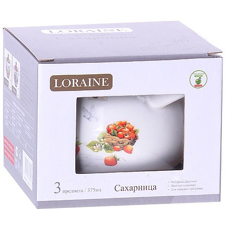 Сахарница с крышкой +ложка 375мл LR (30318)
