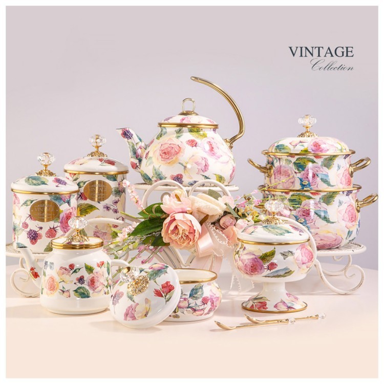 Ковш lefard эмалированный, серия винтаж длина=31 см. диаметр=14 см. 0,9л Lefard (950-700)