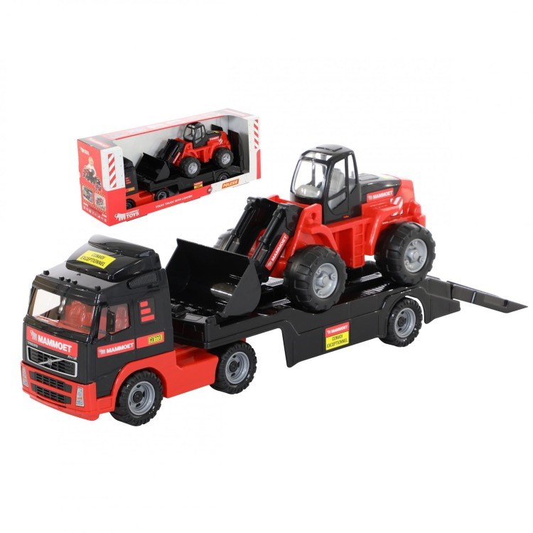 Автомобиль-трейлер + трактор-погрузчик (в коробке) (56825_PLS)