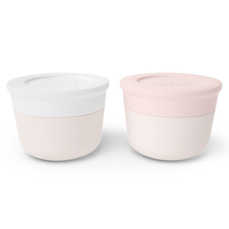 Набор из 2-х соусниц с крышками mb temple, 20 мл, white natural + pink natural (74570)