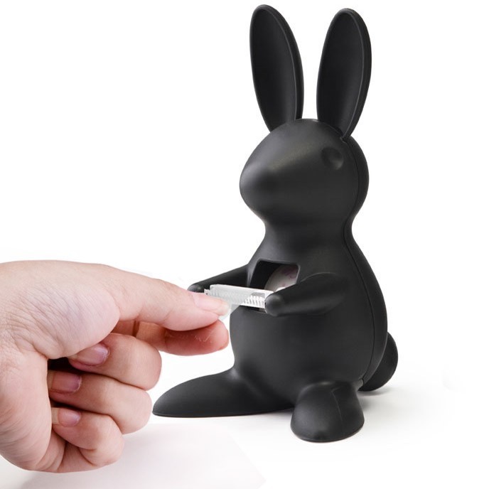Диспенсер для скотча bunny, черный (38226)