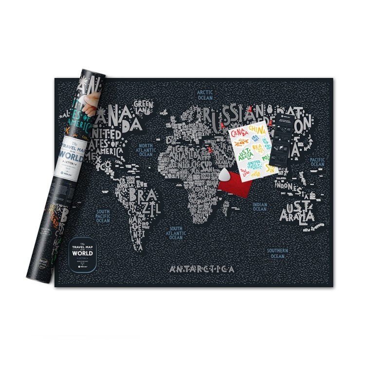 Карта travel map letters world (58631)