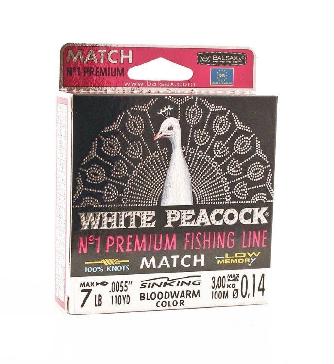 Леска Balsax White Peacock Match Box 100м 0,14 (3,0кг) (58713)