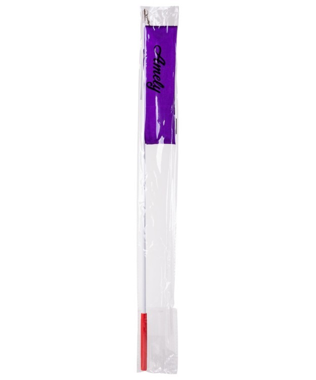 Лента для художественной гимнастики AGR-201 4м, с палочкой 46 см, фиолетовый (402210)