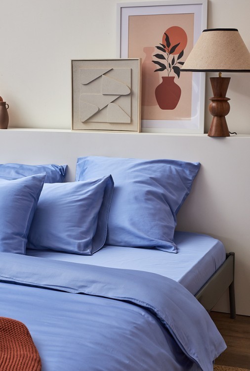 Комплект постельного белья из премиального сатина сиреневого цвета из коллекции essential, 150х200 см (78456)