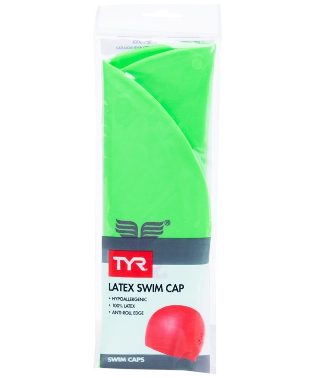 Шапочка для плавания Latex Swim Cap, латекс, LCL/322, зеленый (777118)