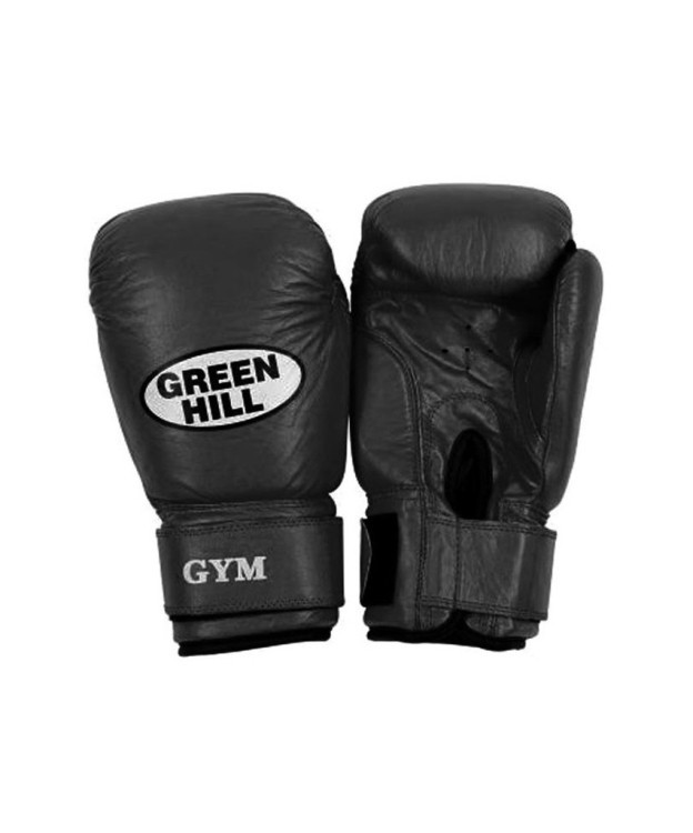 Перчатки боксерские GYM BGG-2018, 12oz, кожа, черный (4496)