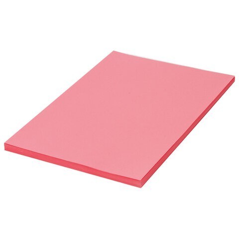 Бумага цветная для принтера Brauberg А4 80 г/м2 100 листов розовая 112455 (3) (85739)