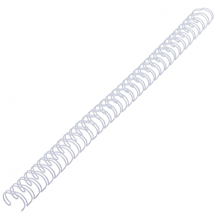 Пружины металлич. для перепл. к-т 100 штук 12,7 мм (для сшив. 80-100 л) белые Brauberg 530823 (1) (89938)