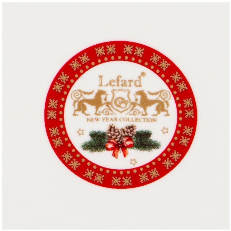 Тарелка обеденная lefard "часы" 20,5 см красная Lefard (85-1818)