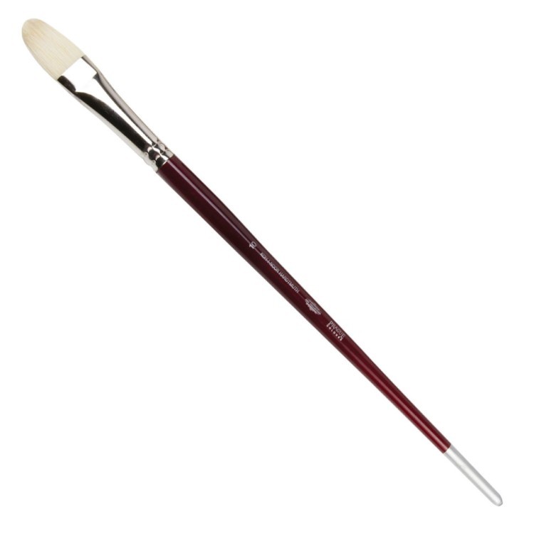 Кисть художественная KOH-I-NOOR щетина, плоская, овальная, №10, длинная ручка 9936010013BL (65052)