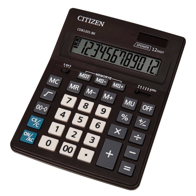 Калькулятор настольный Citizen BUSINESS LINE CDB1201BK 12 разрядов 250434 (2) (64944)